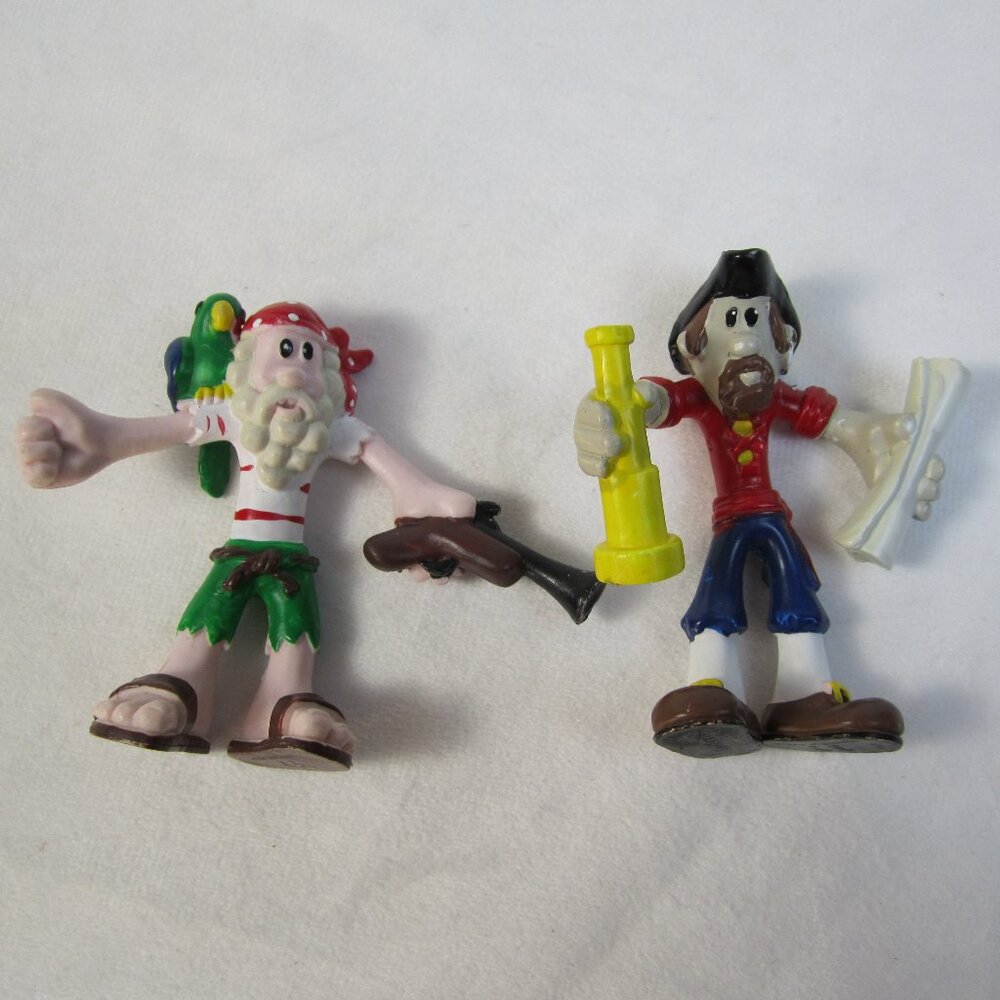 Lot of 2 KidKraft Pirate Bendable/Poseable Figures - Used